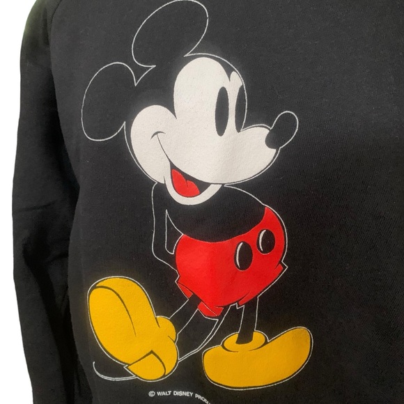 Vintage Disney Mickey Mouse Jerzees size large black sweatshirt - Picture 2 of 4